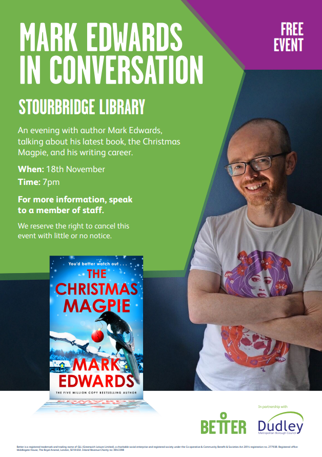 Stourbridge Library - Author Event: Mark Edwards